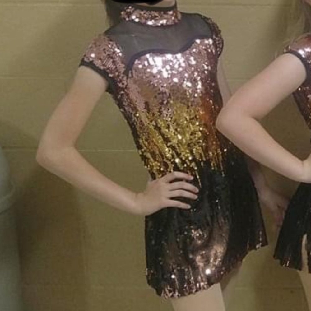 Weissman Black Sequin Dance Costume